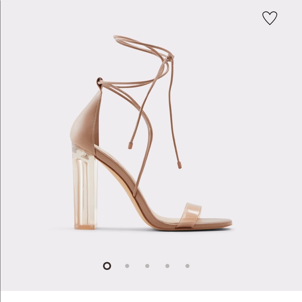 Aldo strappy clear heels